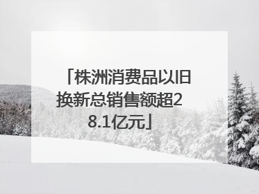 株洲消费品以旧换新总销售额超28.1亿元