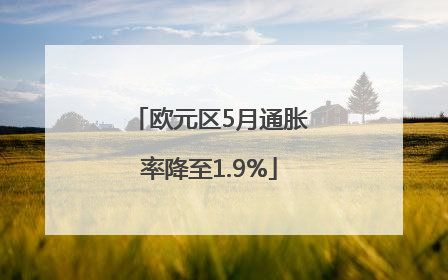 欧元区5月通胀率降至1.9%