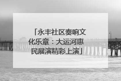 永丰社区奏响文化乐章：大运河惠民展演精彩上演