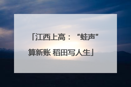 江西上高：“蛙声”算新账 稻田写人生