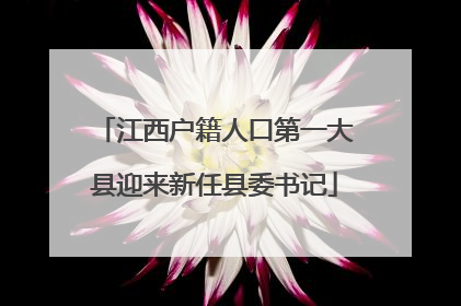 江西户籍人口第一大县迎来新任县委书记