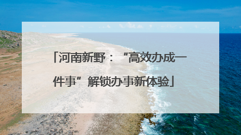 河南新野：“高效办成一件事”解锁办事新体验