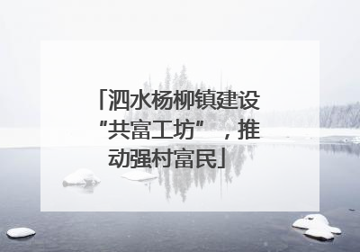 泗水杨柳镇建设“共富工坊”，推动强村富民