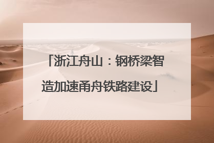 浙江舟山：钢桥梁智造加速甬舟铁路建设