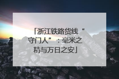 浙江铁路货线“守门人”：毫米之精与万日之安