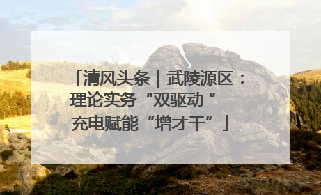 清风头条｜武陵源区：理论实务“双驱动 ” 充电赋能“增才干”