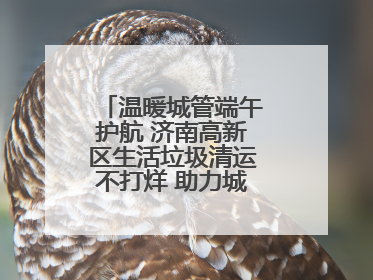 温暖城管端午护航 济南高新区生活垃圾清运不打烊 助力城市“洁净美”