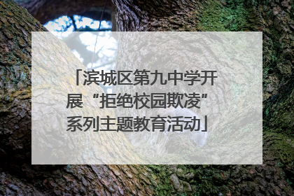 滨城区第九中学开展“拒绝校园欺凌”系列主题教育活动
