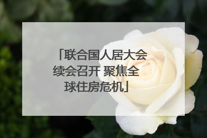 联合国人居大会续会召开 聚焦全球住房危机