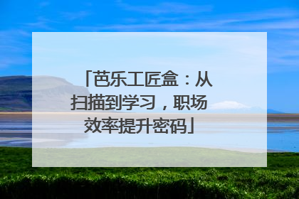 芭乐工匠盒：从扫描到学习，职场效率提升密码