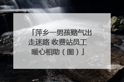 萍乡一男孩赌气出走迷路 收费站员工暖心相助（图）