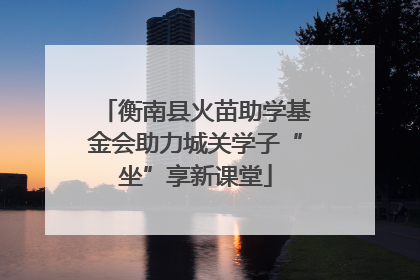 衡南县火苗助学基金会助力城关学子“坐”享新课堂