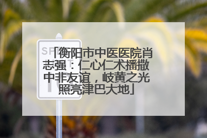 衡阳市中医医院肖志强：仁心仁术播撒中非友谊，岐黄之光照亮津巴大地