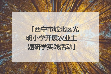 西宁市城北区光明小学开展农业主题研学实践活动