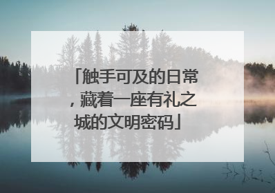 触手可及的日常，藏着一座有礼之城的文明密码