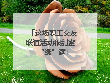 这场职工交友联谊活动很甜蜜“缘”满
