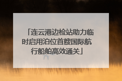 连云港边检站助力临时启用泊位首艘国际航行船舶高效通关