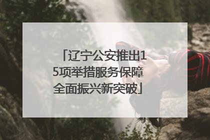 辽宁公安推出15项举措服务保障全面振兴新突破