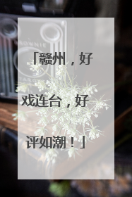 赣州，好戏连台，好评如潮！