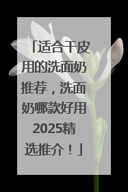 适合干皮用的洗面奶推荐，洗面奶哪款好用2025精选推介！