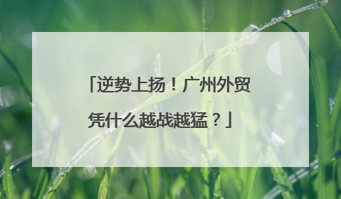 逆势上扬！广州外贸凭什么越战越猛？