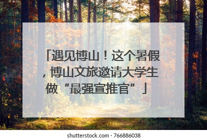 遇见博山！这个暑假，博山文旅邀请大学生做“最强宣推官”