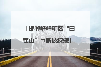 邯郸峰峰矿区“白茬山”重新披绿装