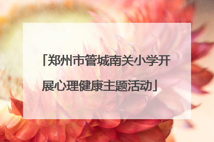 郑州市管城南关小学开展心理健康主题活动