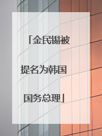 金民锡被提名为韩国国务总理