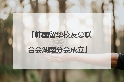 韩国留华校友总联合会湖南分会成立