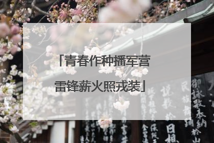 青春作种播军营 雷锋薪火照戎装