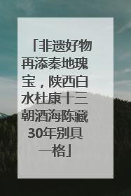 非遗好物再添秦地瑰宝，陕西白水杜康十三朝酒海陈藏30年别具一格