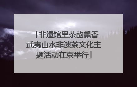 非遗馆里茶韵飘香 武夷山水非遗茶文化主题活动在京举行
