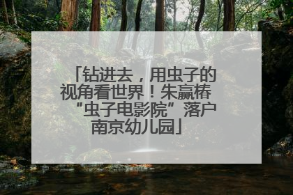 钻进去，用虫子的视角看世界！朱赢椿“虫子电影院”落户南京幼儿园