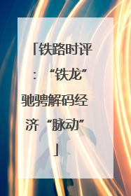 铁路时评：“铁龙”驰骋解码经济“脉动”
