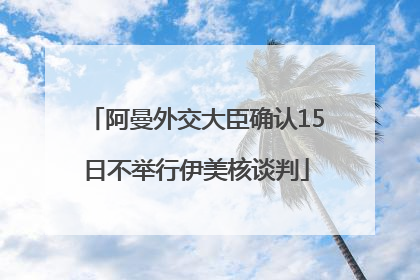 阿曼外交大臣确认15日不举行伊美核谈判