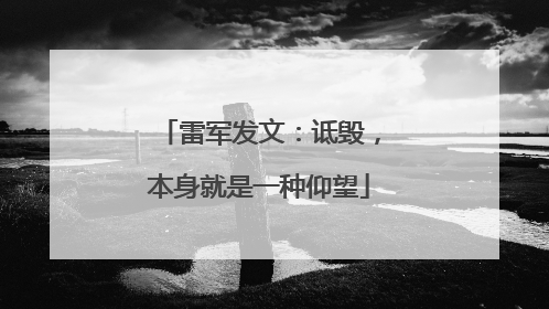雷军发文：诋毁，本身就是一种仰望