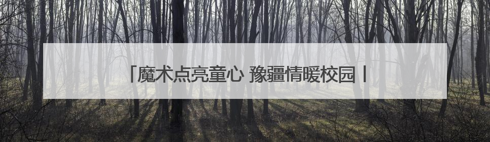 魔术点亮童心 豫疆情暖校园丨河南省魔术支教活动走进哈密