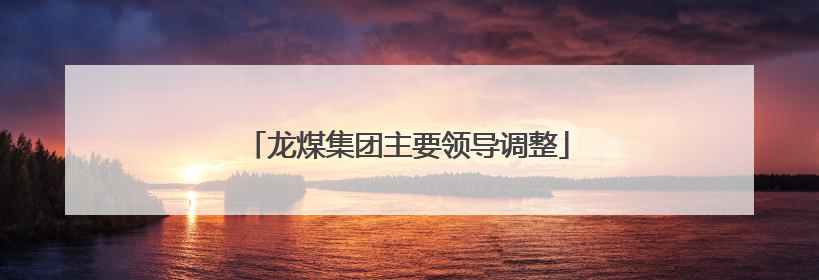 龙煤集团主要领导调整