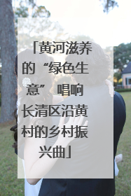黄河滋养的“绿色生意” 唱响长清区沿黄村的乡村振兴曲