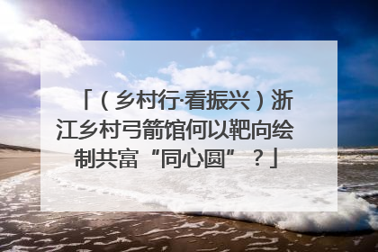 （乡村行·看振兴）浙江乡村弓箭馆何以靶向绘制共富“同心圆”？