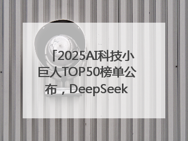 2025AI科技小巨人TOP50榜单公布，DeepSeek、宇树科技、蘑菇车联等企业荣誉上榜