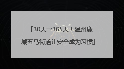 30天→365天！温州鹿城五马街道让安全成为习惯