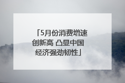 5月份消费增速创新高 凸显中国经济强劲韧性