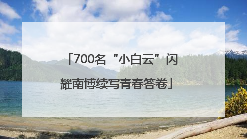 700名“小白云”闪耀南博续写青春答卷