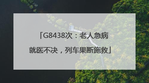G8438次：老人急病就医不决，列车果断施救