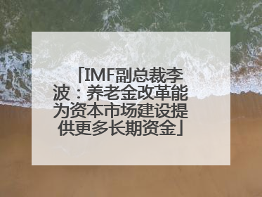 IMF副总裁李波：养老金改革能为资本市场建设提供更多长期资金